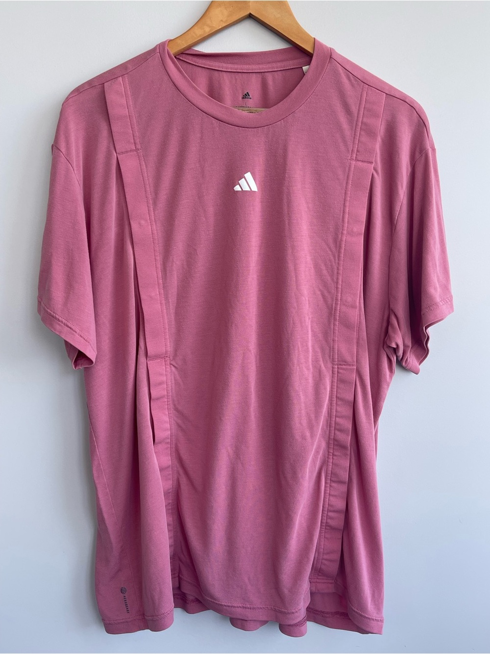 adidas Pink Athletic Short Sleeve Shirt